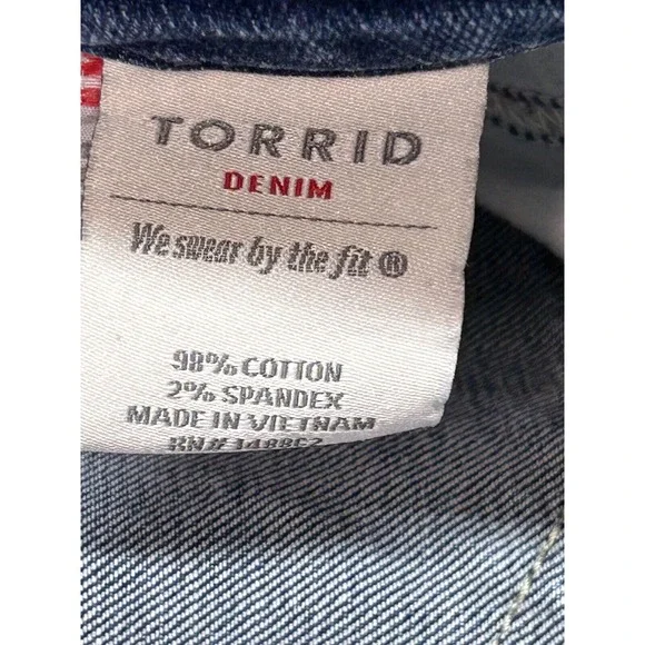 Torrid Womens Sz 18R Slim Fit Stretch Ladies Pants Casual Designer Jeans Blue - Picture 6 of 11